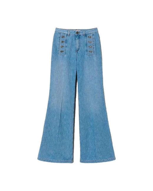 Twin Set Blue Wide Jeans