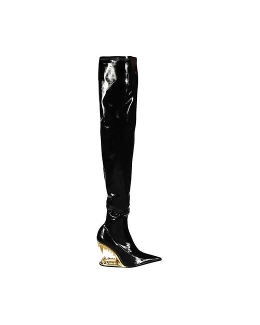 Gcds Black Lack Overknee Stiefel