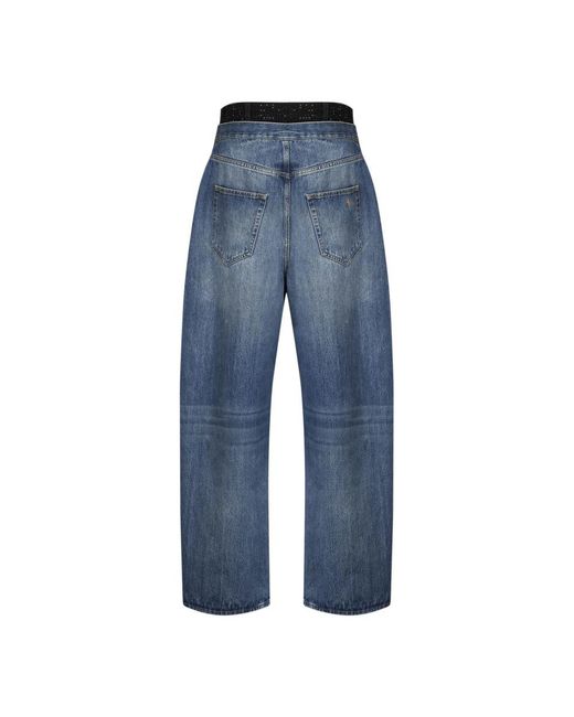 The Attico Blue Wide Jeans