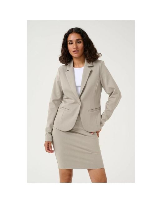 Kaffe Olifantenhuid Blazer Jas in het Gray