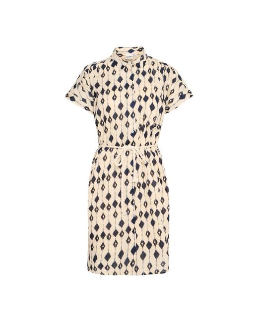 Shirt Dresses di Ichi in White