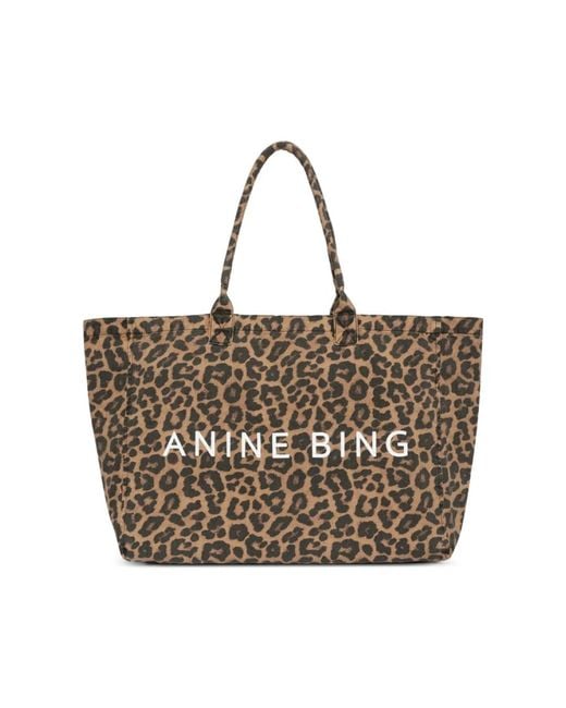 Anine Bing Brown Tote Bags