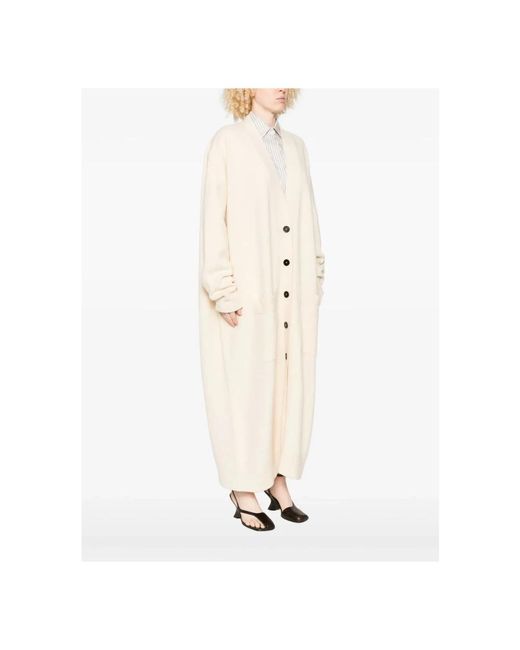 Jil Sander Truien & Vesten Lang Vest in het Natural