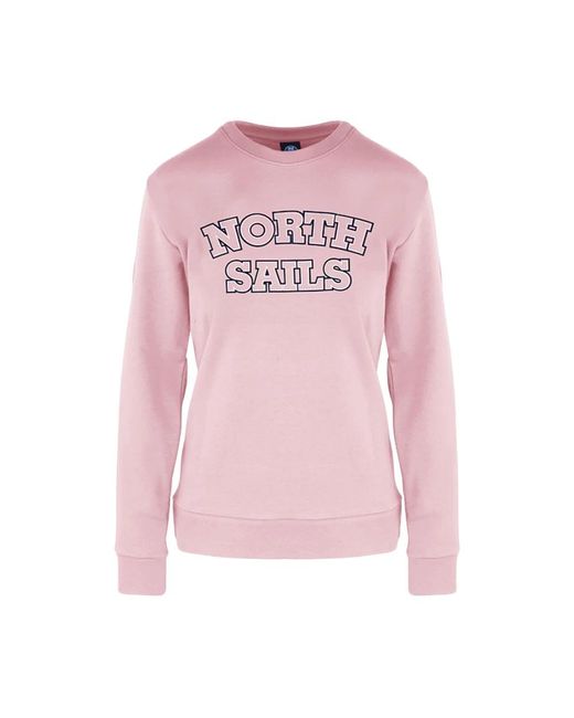 North Sails Pink Sweatshirt rundhals baumwolle polyester
