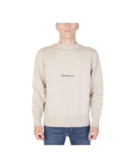 Calvin Klein R sweatshirt in Natural für Herren