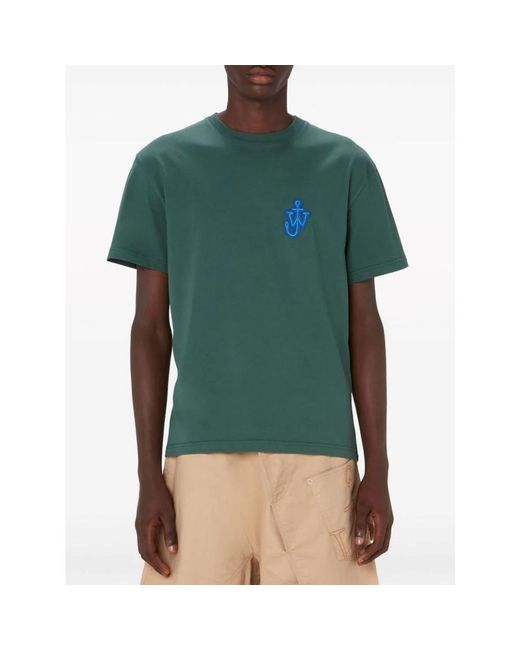 J.W. Anderson Anker-patch-t-shirt,grüne t-shirts und polos in Green für Herren