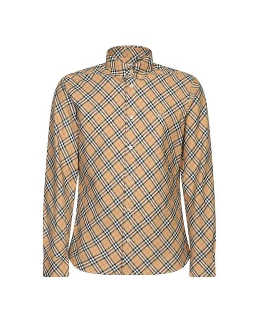 Burberry Brown Casual Shirts for men