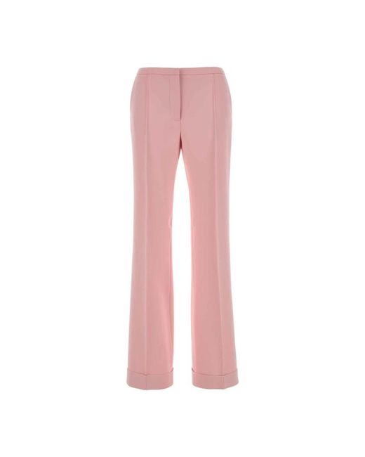 Alberta Ferretti Pink Straight Trousers