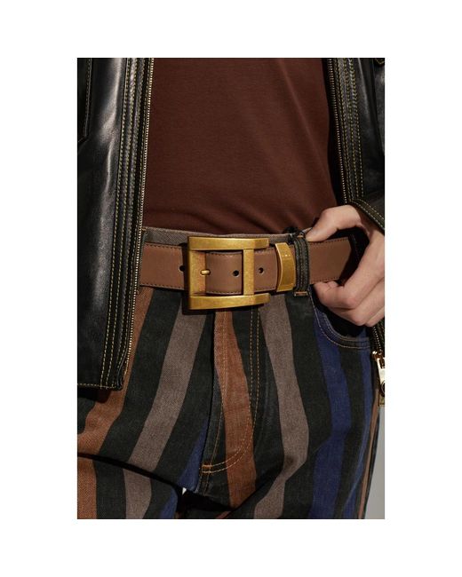 Versace Ledergürtel 4 Cm in Brown für Herren