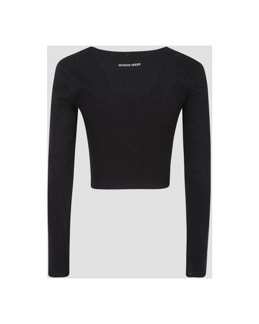 MARINE SERRE Long Sleeve Tops in het Black