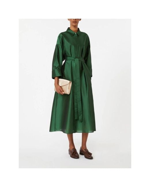 Max Mara Green Shirt Dresses