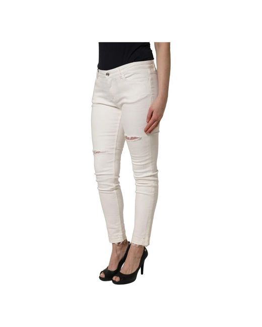 Dolce & Gabbana White Skinny Fit Jeans