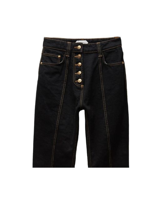 Straight Jeans Versace de color Black