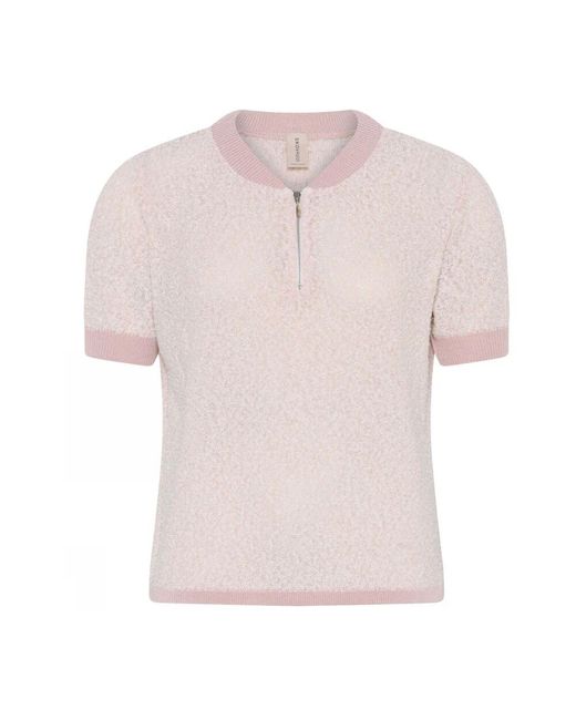 Skovhuus Pink Rosa Kurzarm-Stricktop