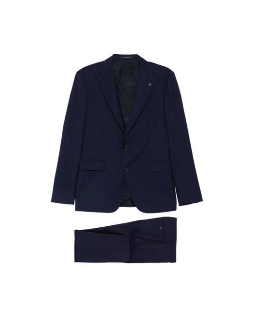 Tagliatore Blue Single Breasted Suits for men