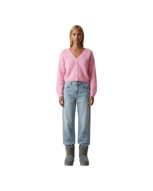 American Dreams Truien & Vesten ,Roze ,Wol Cornelia Cropped Cardigan in het Pink