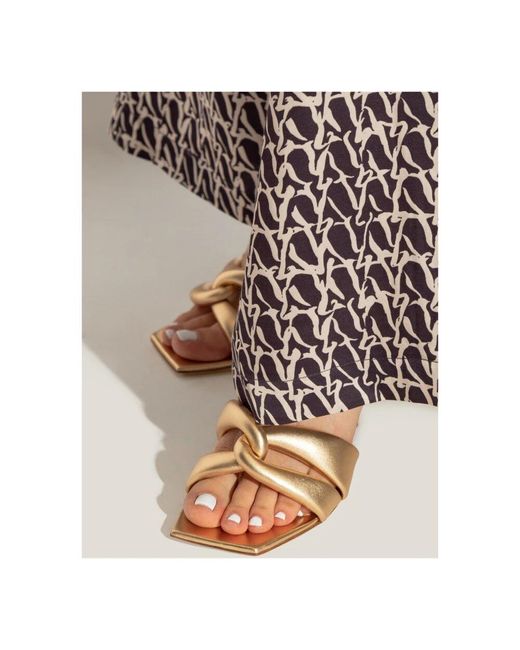 Gianvito Rossi Metallic Hohe Mules Amour