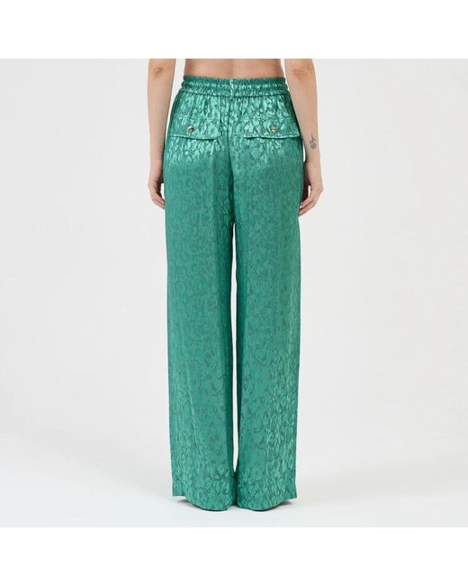 Just Cavalli Green Straight Trousers