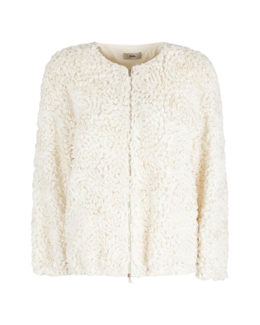 Herno Ruches Jacket in het White