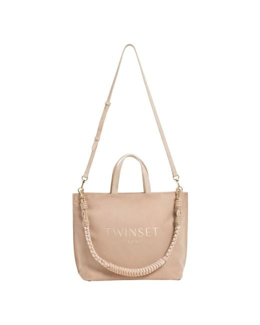 Twinset Natural Tote Bags
