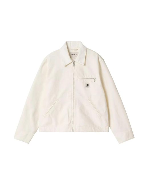 Carhartt Jassen ,Casual Jack Met Ritssluiting in het Natural