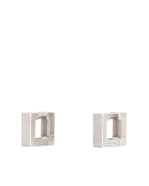 Ivi White Earrings