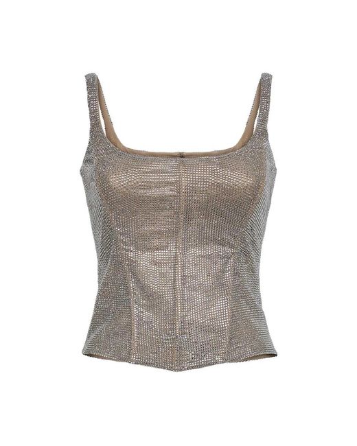 GIUSEPPE DI MORABITO Gray Sleeveless Tops