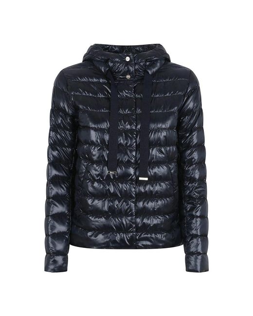 Herno Blue Blaue Jacke Für Frauen, Elegant Und Bequem