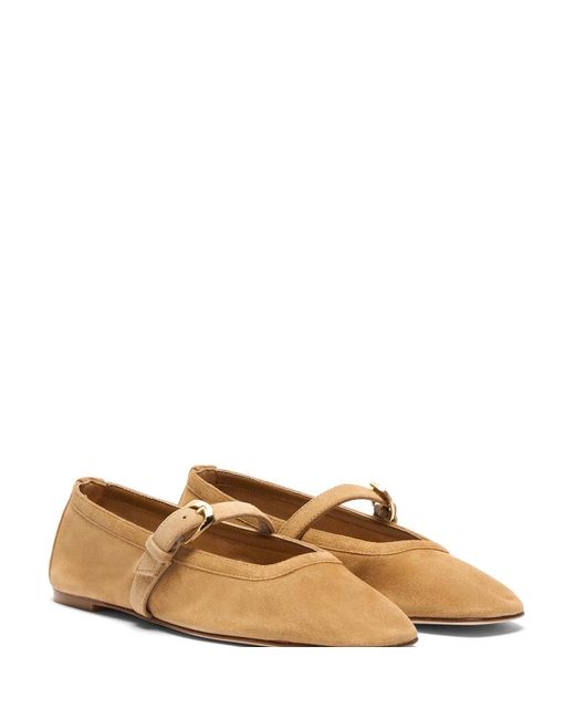 Stuart Weitzman Brown Sai Ballet Flat