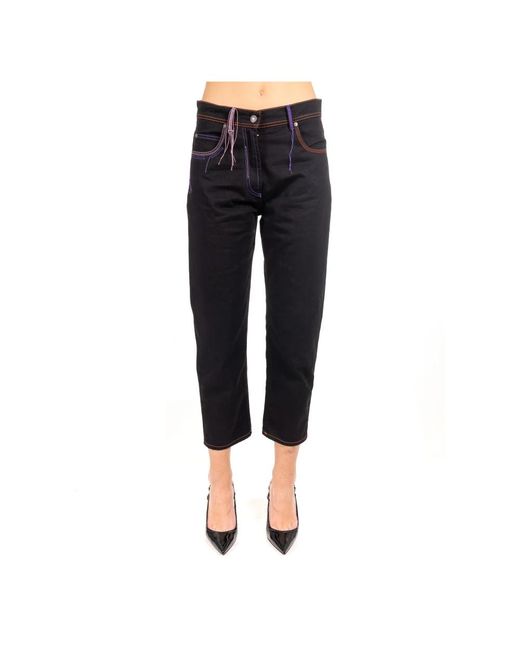 MSGM Black Cropped Jeans