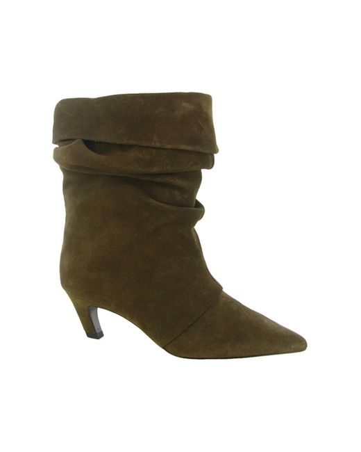 Ash Green Heeled Boots