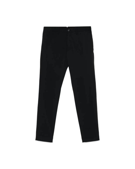 Incotex Black Slim-Fit Trousers for men