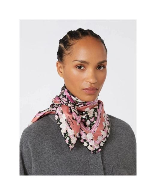 Weekend by Maxmara Black Silk Scarves