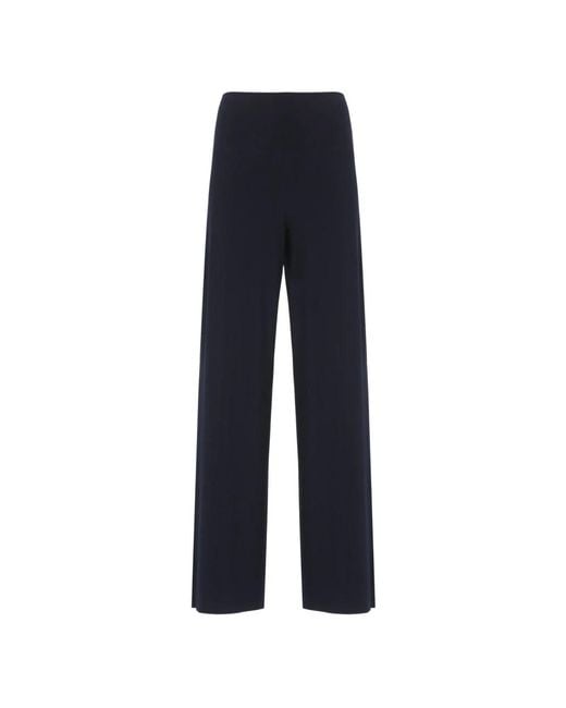 Norma Kamali Blue Straight Trousers