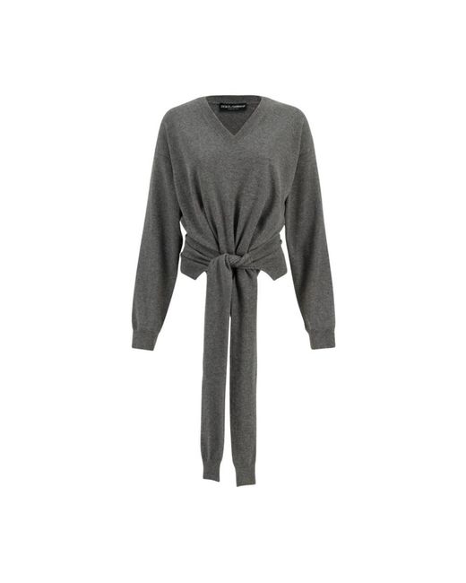 Dolce & Gabbana Gray Cashmere Knitwear