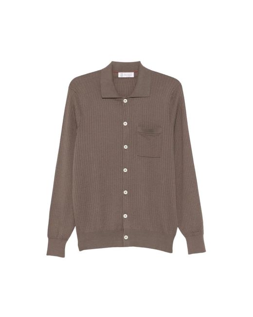 Cardigans Brunello Cucinelli de hombre de color Brown