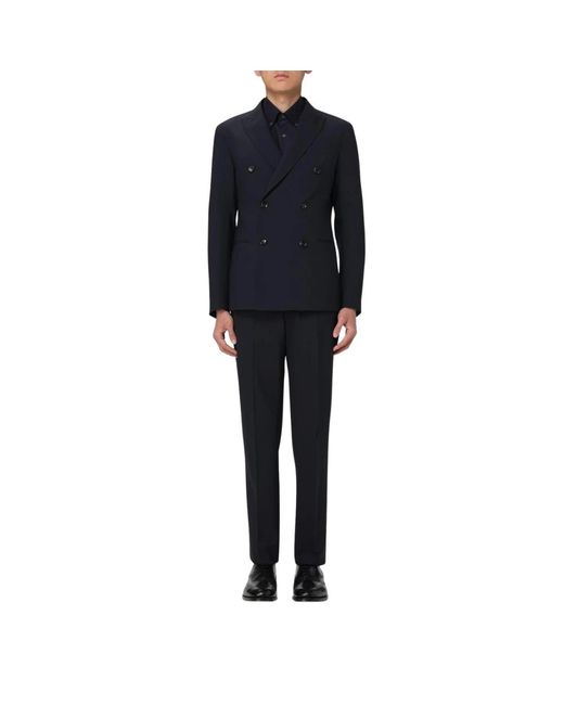 Double Breasted Suits di Emporio Armani in Black da Uomo