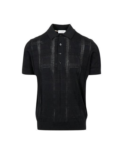 Paolo Pecora Black Polo Shirts for men