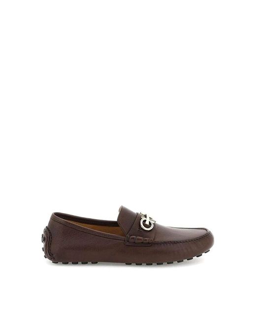 Ferragamo Brown Eleganter Mokassin