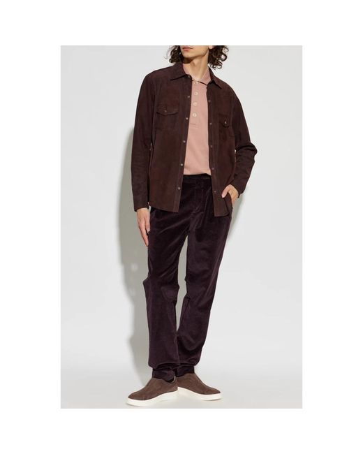 Eleventy Brown Leather Jackets for men
