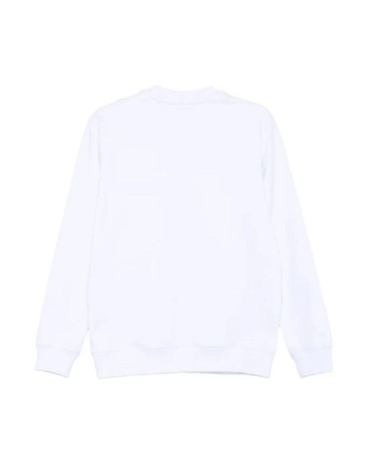 MSGM Hoodies & Sweatvesten ,Wit ,Katoen Felpa Sweatshirt in het White