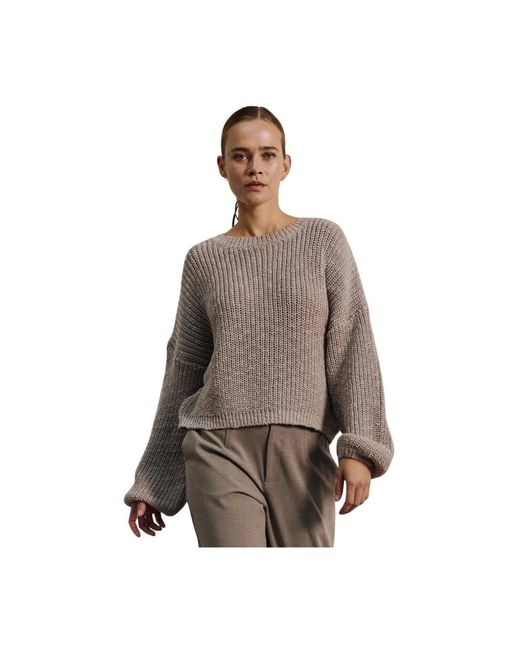 WITHBLACK Wblselena Ls Pullover in het Brown