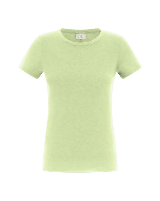 Camiseta stretch verde manzana cuello redondo Deha de color Green