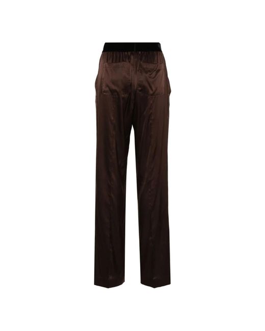 Trousers > straight trousers Tom Ford en coloris Brown