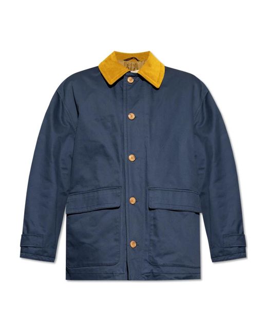 Marni Jassen ,Blauw ,Katoen Jas Met Kraag in het Blue voor heren