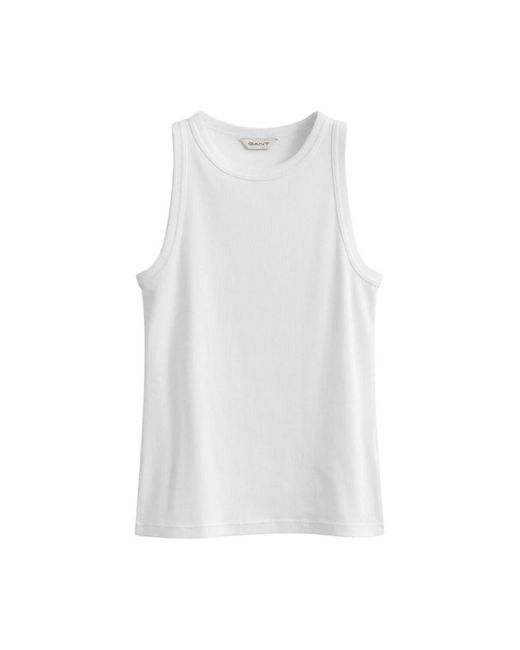 Gant White Sleeveless Tops
