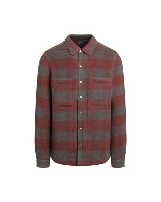 Rick Owens Camicia Manica Lunga in het Brown voor heren