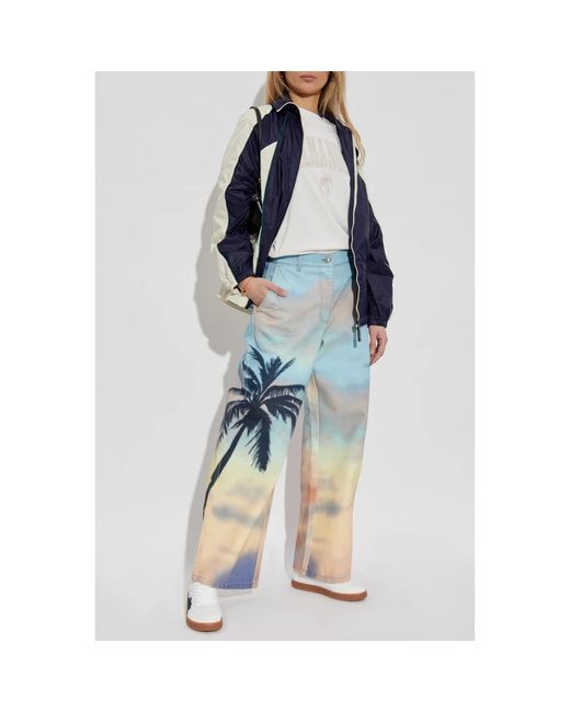 Palm Angels Blue Light Jackets