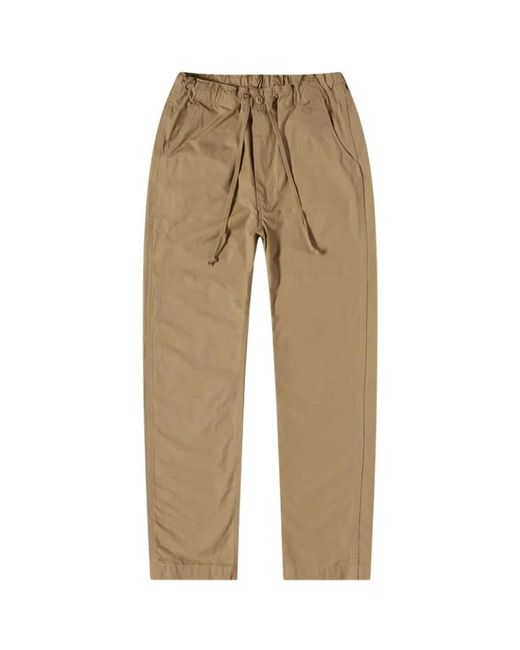 Orslow Natural Straight Trousers for men
