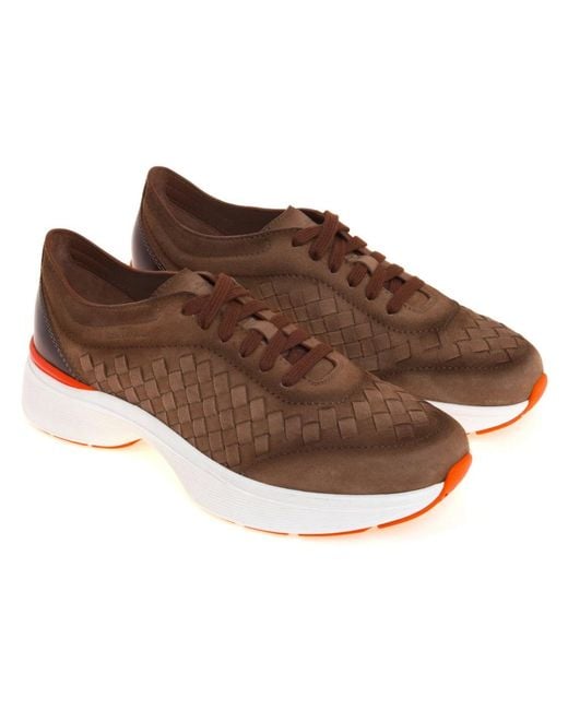 Santoni Brown Sneakers for men